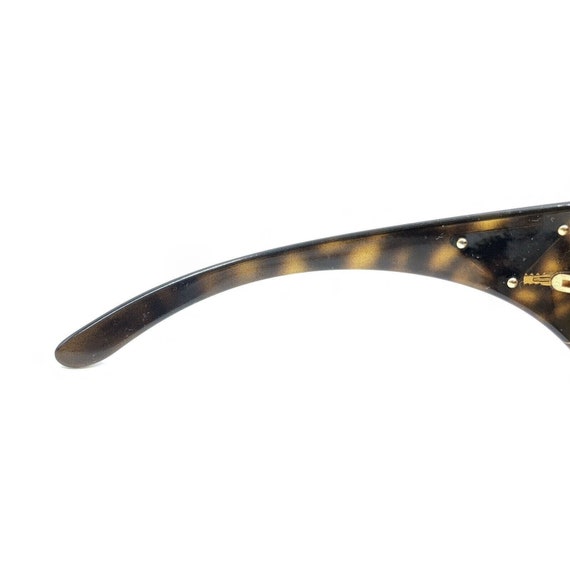 Prada Tortoise Brown Gold Shield Wrap Sunglasses … - image 10