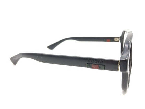 Gucci Matte Black Oversize Aviator Sunglasses Fra… - image 4