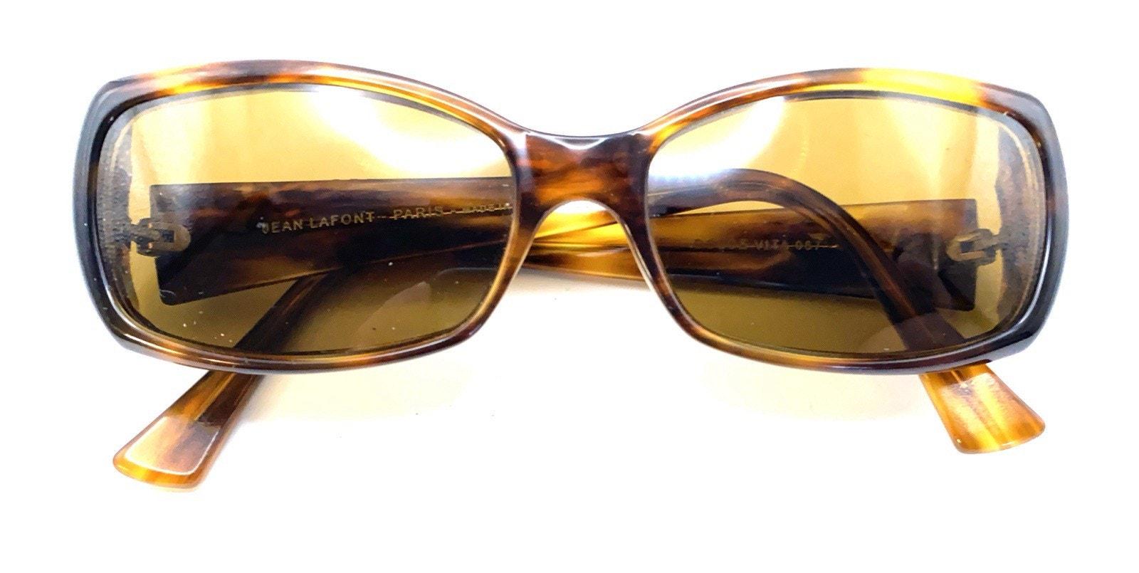 Jean Lafont Paris Dolce Vita 067 Brown Rectangle Sunglasses  display picture 2