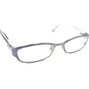 May include: Purple metal frame eyeglasses with clear lenses.