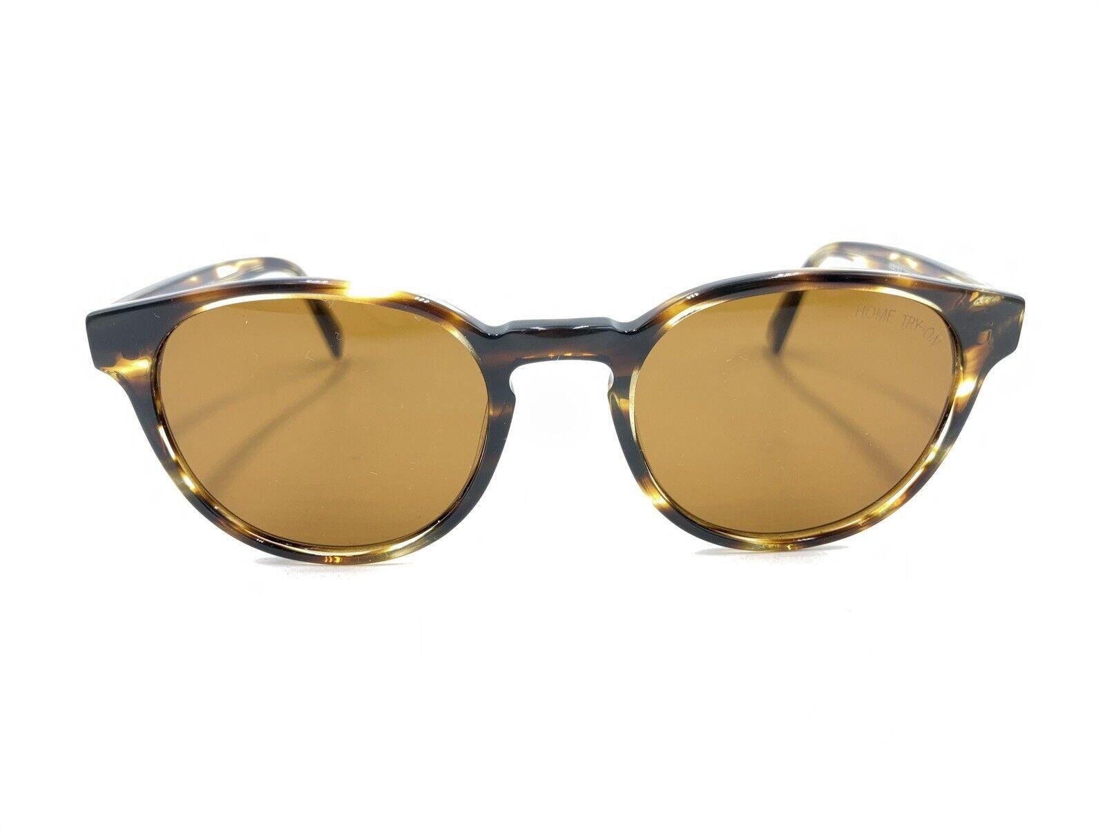 Warby Parker Percey 256 Striped Brown Round Sunglasses Brown  display picture 2