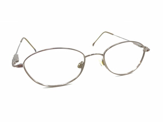 Vintage Marchon Tres Jolie Eyeglass Frames Vintage NOS Tres Jolie by Marchon Mod 3 Pink Metal  main image 3