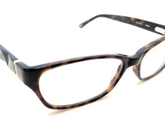 Bulova Eyeglasses Frame Brown Rectangle Trapani Orange Full  display picture 3
