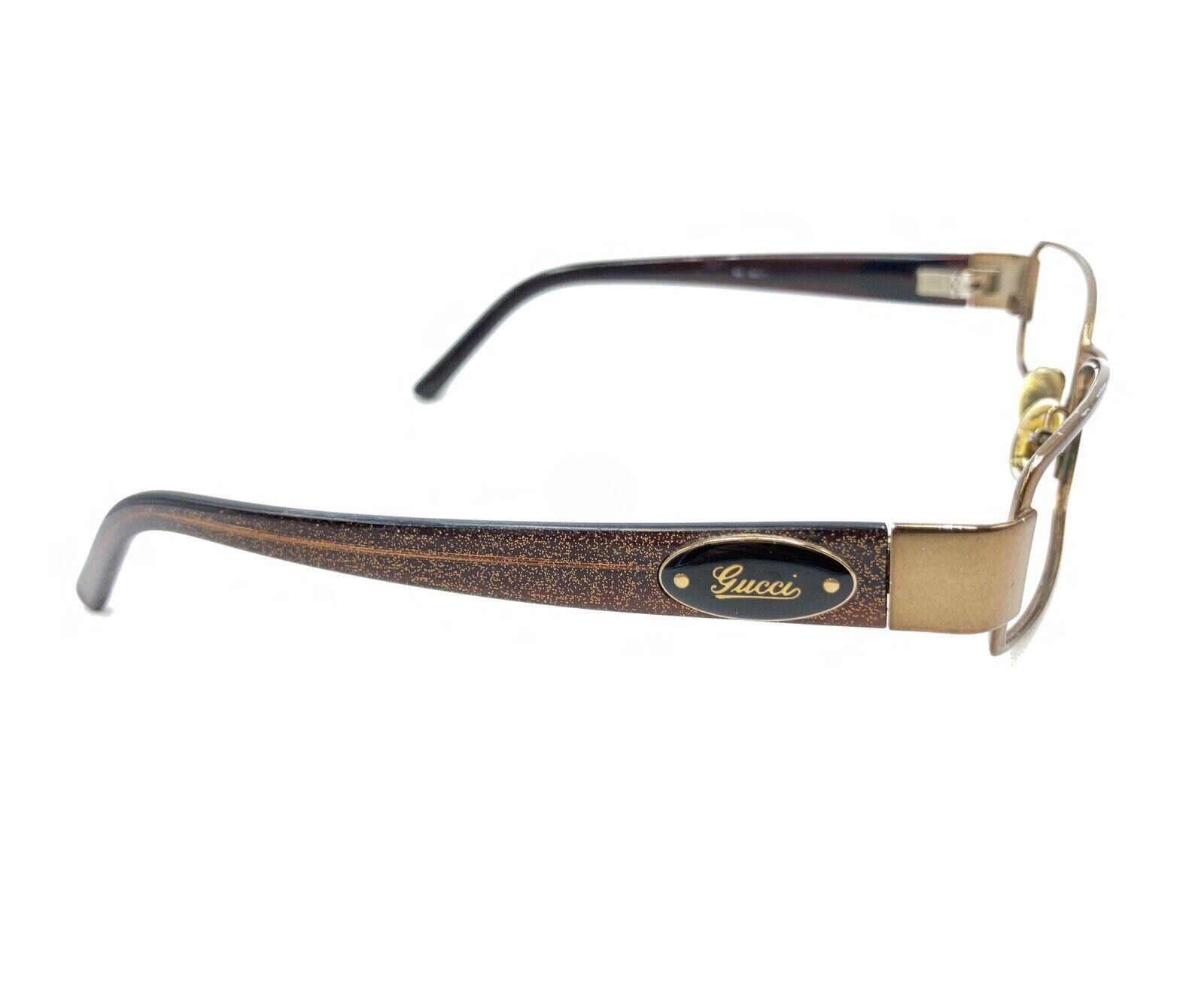 Authentic Gucci prescription eyeglasses frames brown copper color frames Gucci Brown Bronze Copper Metal Oval Eyeglasses Frames 50-19  main image 3