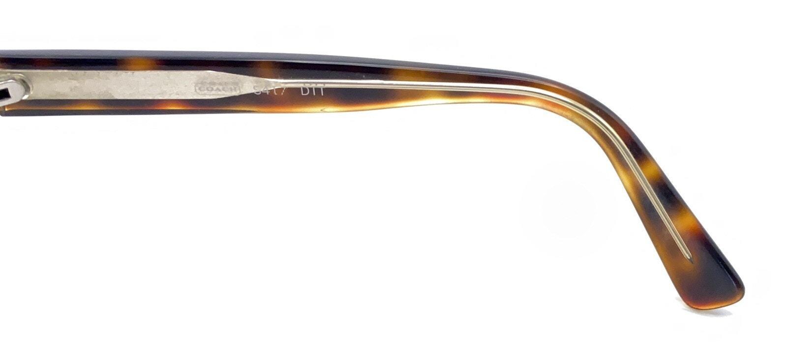 Coach S417 DTT Brown Tortoise Oval Sunglasses Brown Lens 130 