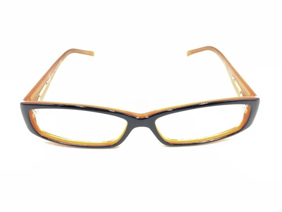 Prada VPR 10H 2BX-1O1 Black Silver Orange Eyeglas… - image 2