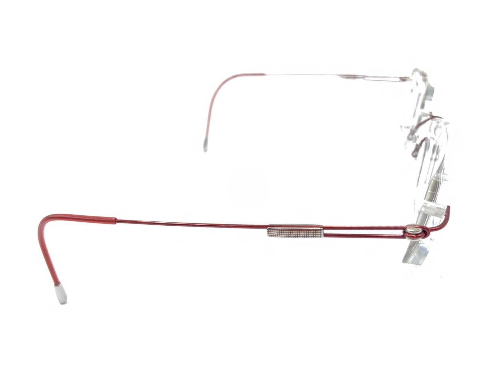 Silhouette 7534 40 6079 Titanium Red Rimless Eyeglasses Frames 17 135 Austria Silhouette 7534 40 6079 Titanium Red Rimless Eyeglasses  main image 3