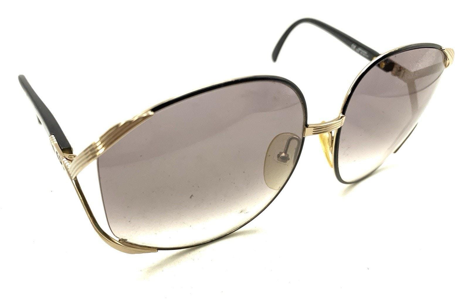 Christian Dior 2250 48 Gold Black Oversized Butterfly 