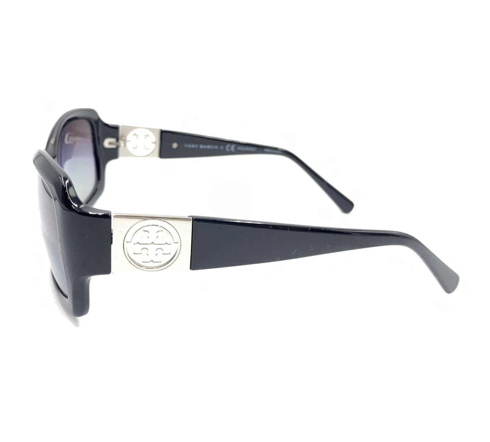 Tory Burch TY9028 Black Sunglasses with Grey Lenses Silver TB Logo Tory Burch TY9028 501/T3 Black Silver Sunglasses Gray Lens  main image 3