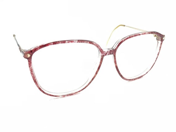 Gucci GG 2338 A34 Clear Dark Red Burgundy Eyeglas… - image 1