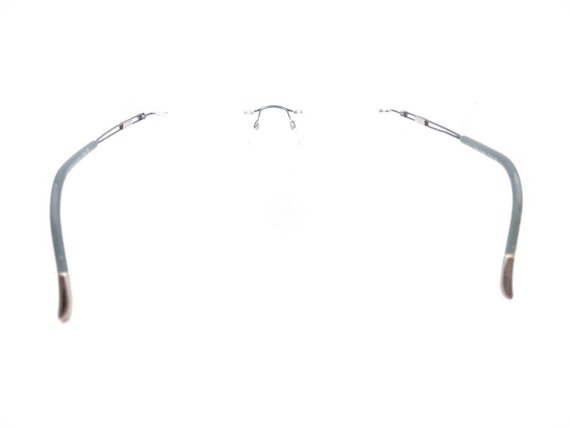 Silhouette 5227 40 6054 Titanium Blue Rimless Eye… - image 5