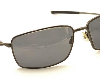 Oakley Square Wire Gunmetal Gray Metal Eyeglasses Frames 60-17 123 Designer