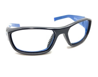 Montures de lunettes de soleil enveloppantes Nike Brazen EV0758 049 noir mat bleu 60-18 134 sports