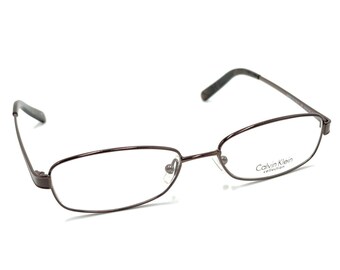 Calvin Klein 433S Brown Metal Rectangle Sunglasses 57-16 135  display picture 1