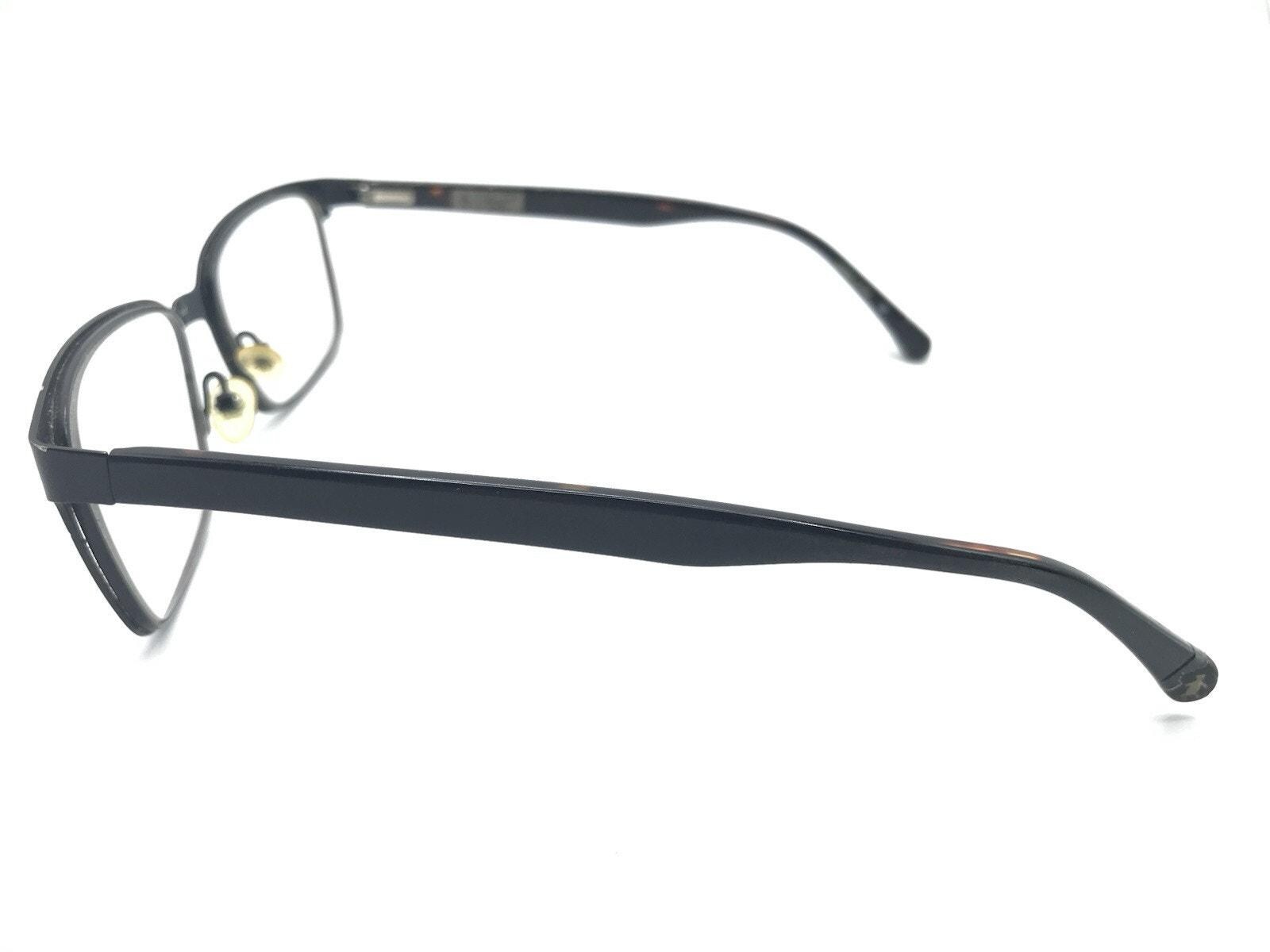 Penguin The James Bk Matte Black Authentic Eyeglasses 53-17-140 Penguin the James Matte Black Silver Eyeglasses Frames 53-17  main image 3