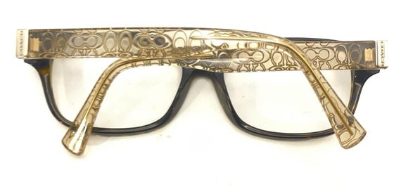 Coach Tan Brown Rectangular Eyeglasses Frames Des… - image 12