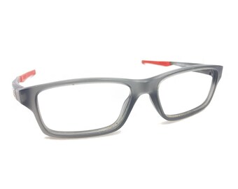Oakley Crosslink XS OY8002-0349 Satin Grey Smoke Red Eyeglasses Frames 49-14 122