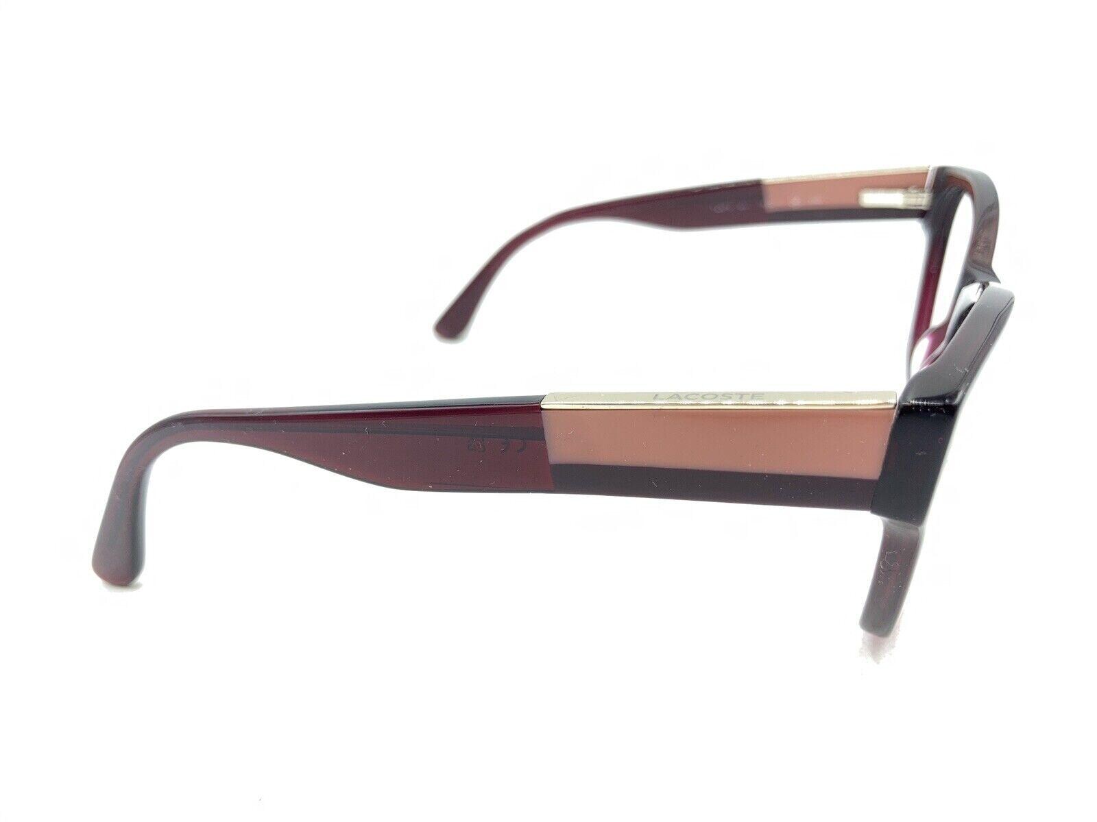 New Lacoste L-2919 603 Dark Red Eyeglasses 54/17/140 Lacoste L2919 603 Dark Red Cat Eye Eyeglasses Frames 54-17  main image 3