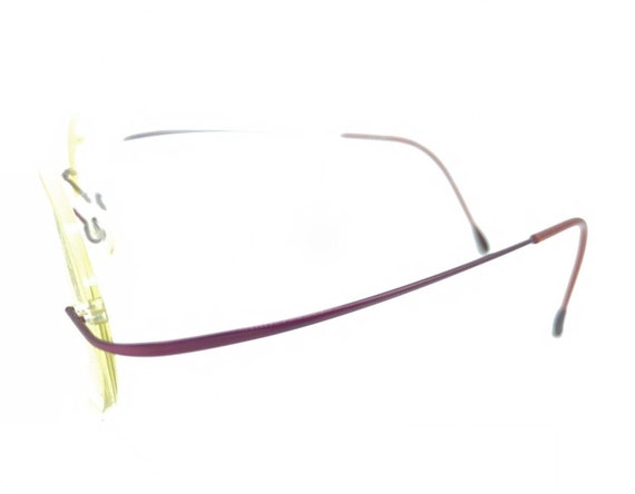 Silhouette M7395 Titanium Dark Red Rimless Eyegla… - image 7