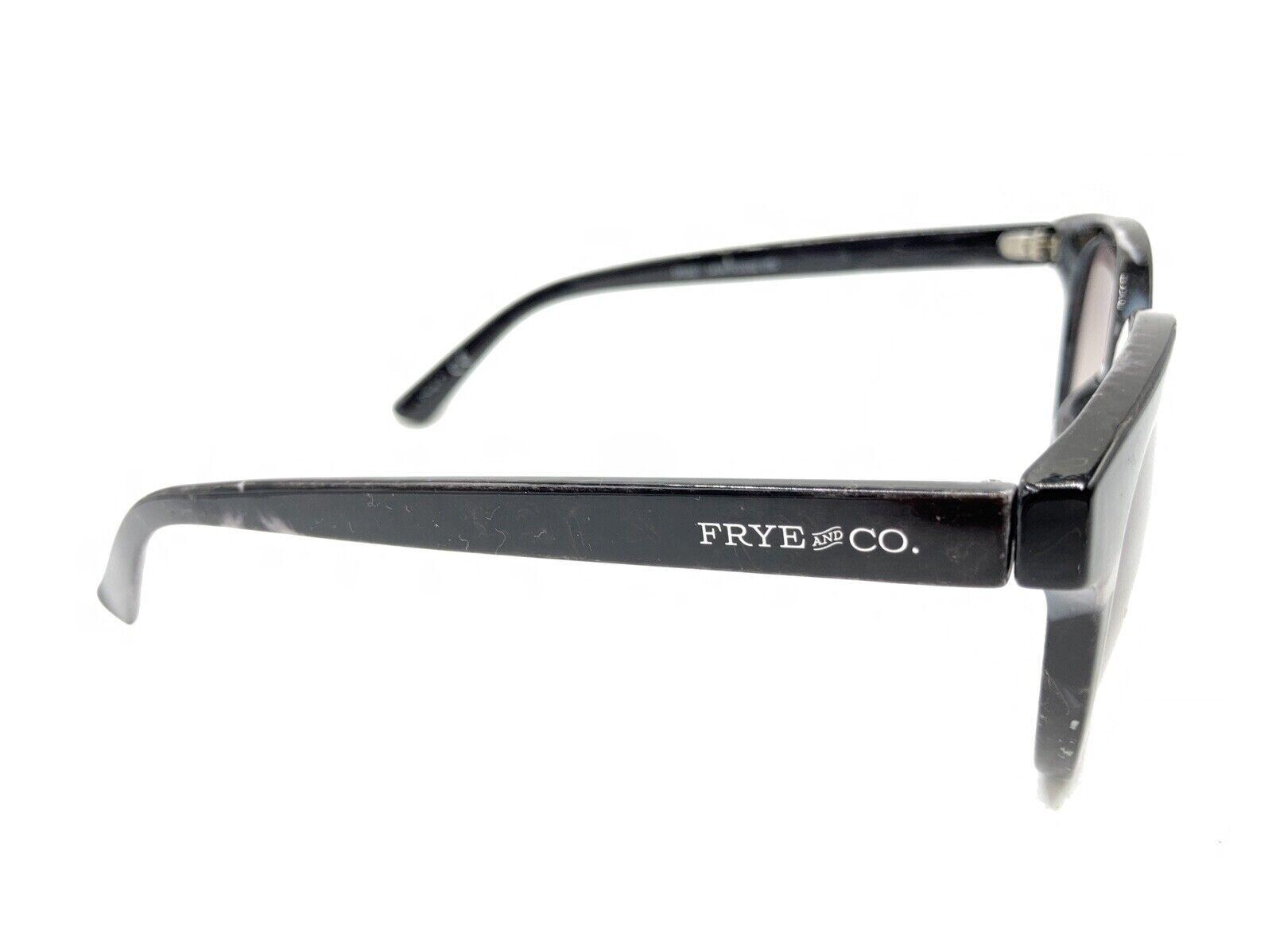 Frye and Co SR0921 Black White Marble Sunglasses Gray Lens  display picture 1