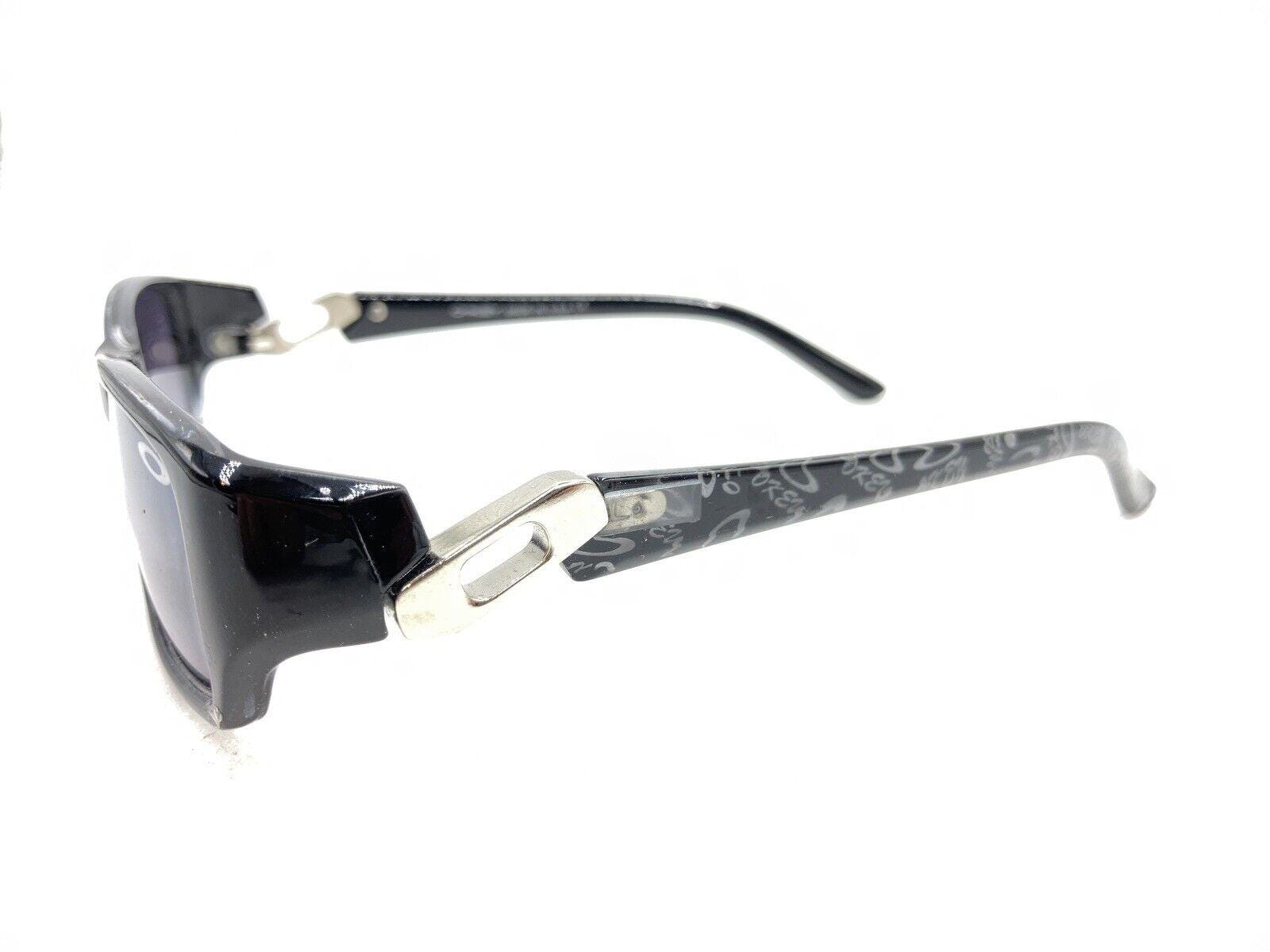 Okey ZX 2448 Black Rectangle Sunglasses Purple Lens 140 USA