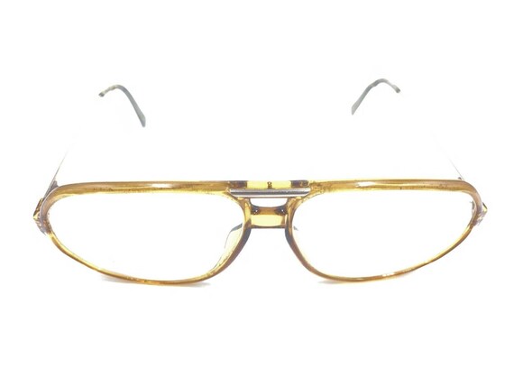 Carrera Vintage Translucent Brown Gold Aviator Ey… - image 2