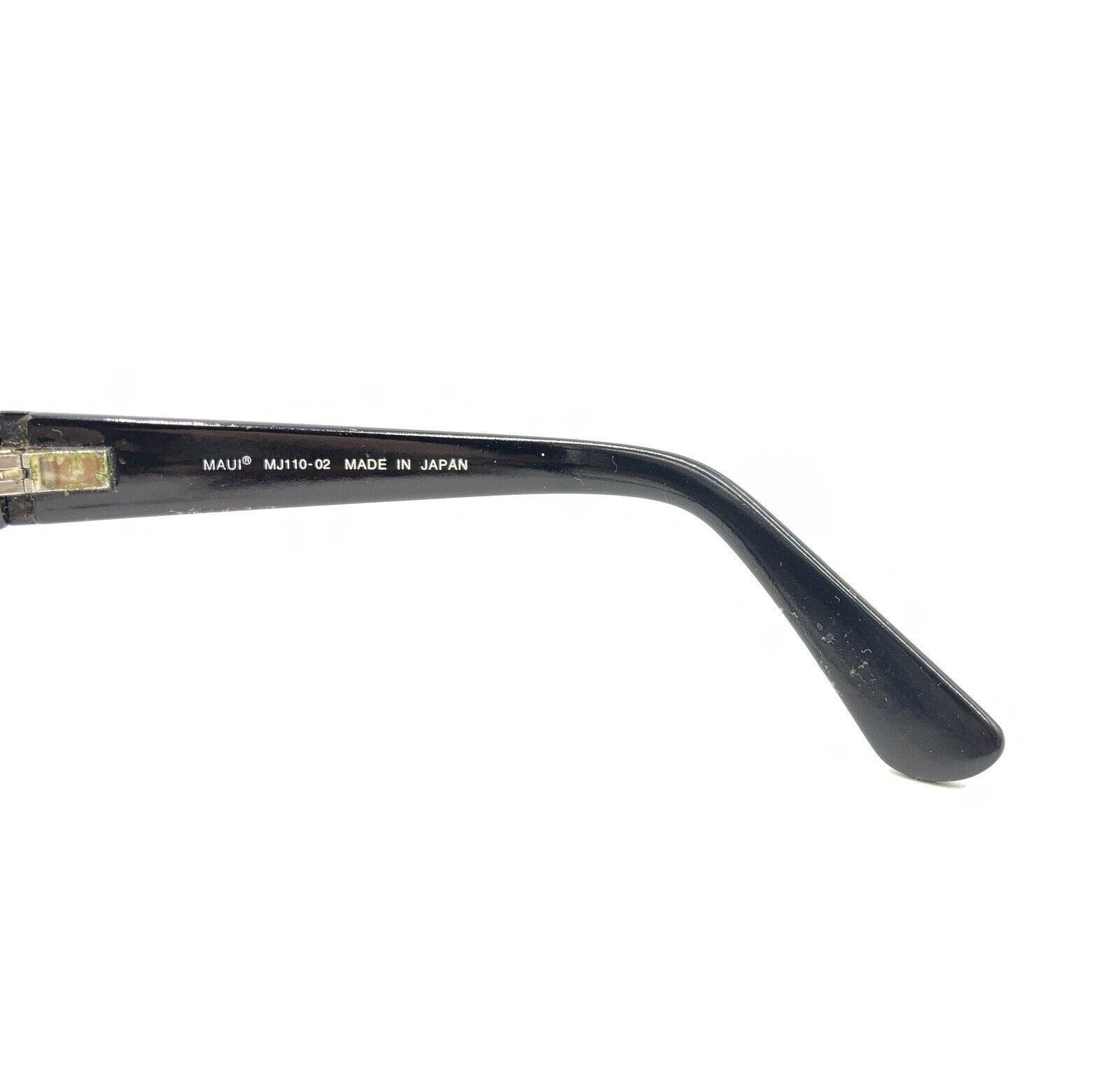 Maui Jim ブラック サングラス MJ110-02 Maui Jim MJ 110-02 Black Wrap Sunglasses Frames 61-18 127