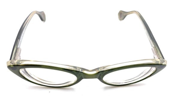 Baba-Loo F3 Vintage Green Cat Eye Eyeglasses Frames 42-18 125 Youth Girls View 3