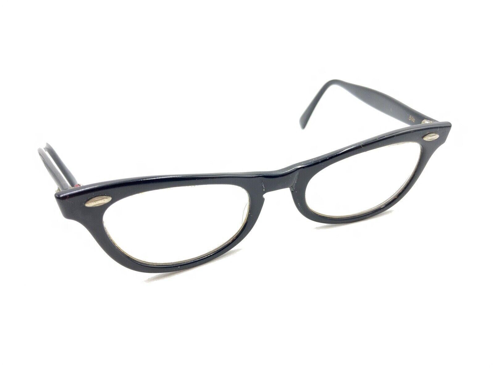 American Optical AO Vintage Black Cat Eye Eyeglasses Frames  display picture 2
