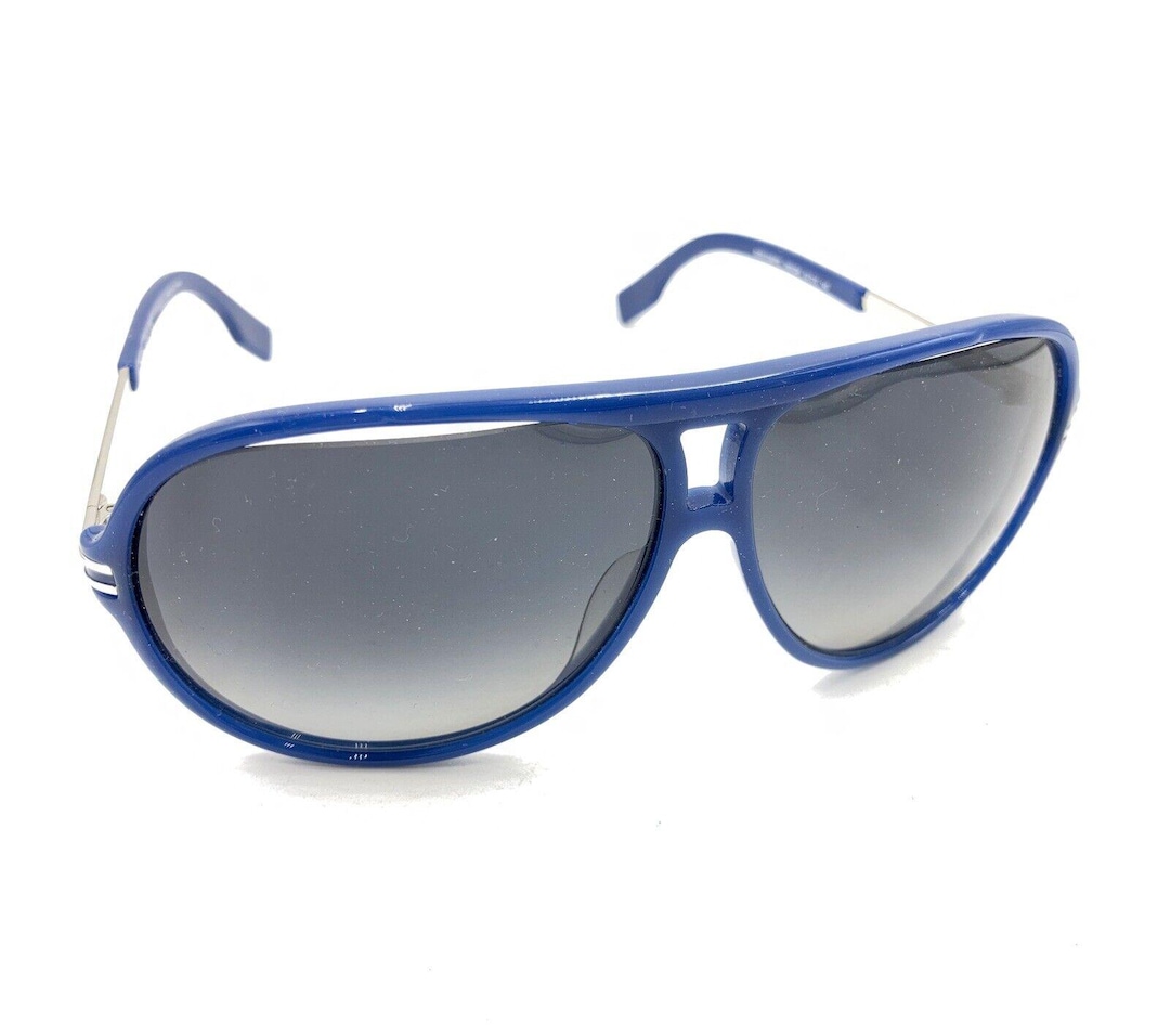 Hugo Boss 0398/P/S WMXQM Blue Aviator Sunglasses Gray Lens
