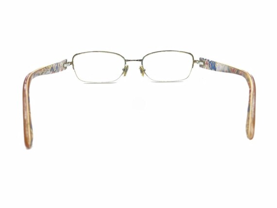 Prada Gold Beige Half Rim Eyeglasses Frames 53-18… - image 5