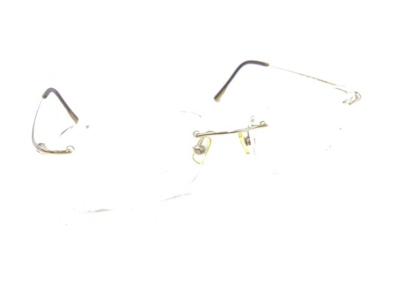 Calvin Klein 536 41 Gold Rimless Eyeglasses Frame… - image 1