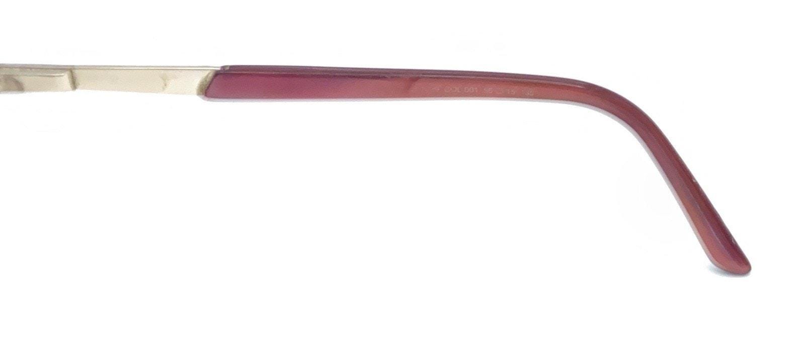 Cazal Mod 1099 Col 001 Silver Red Metal Oval Eyeglasses 