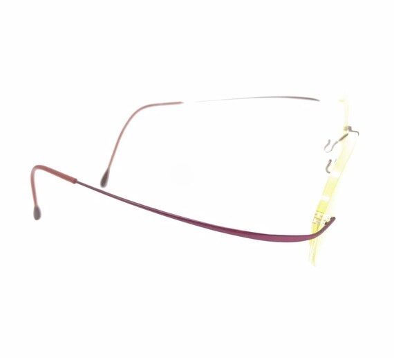 Silhouette M7395 Titanium Dark Red Rimless Eyegla… - image 4