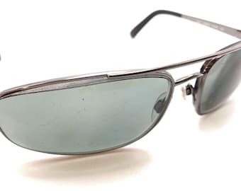 Revo 3014 080/K3 Silver Metal Rectangle Wrap Sunglasses Frames 61-18 125 Italy