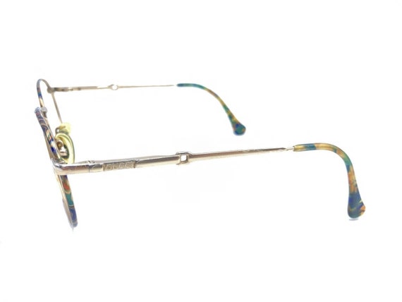 Gucci Vintage Antique Gold Round Eyeglasses Frame… - image 7