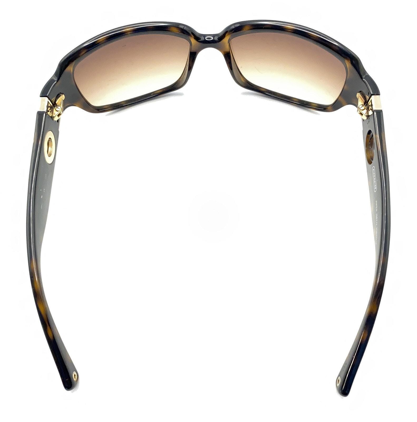 Coach Piper S611 Brown Tortoise Square Sunglasses Brown Lens  display picture 2