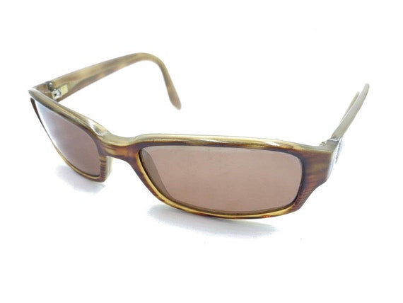 Maui Jim Striped Translucent Brown Rectangle Sung… - image 8