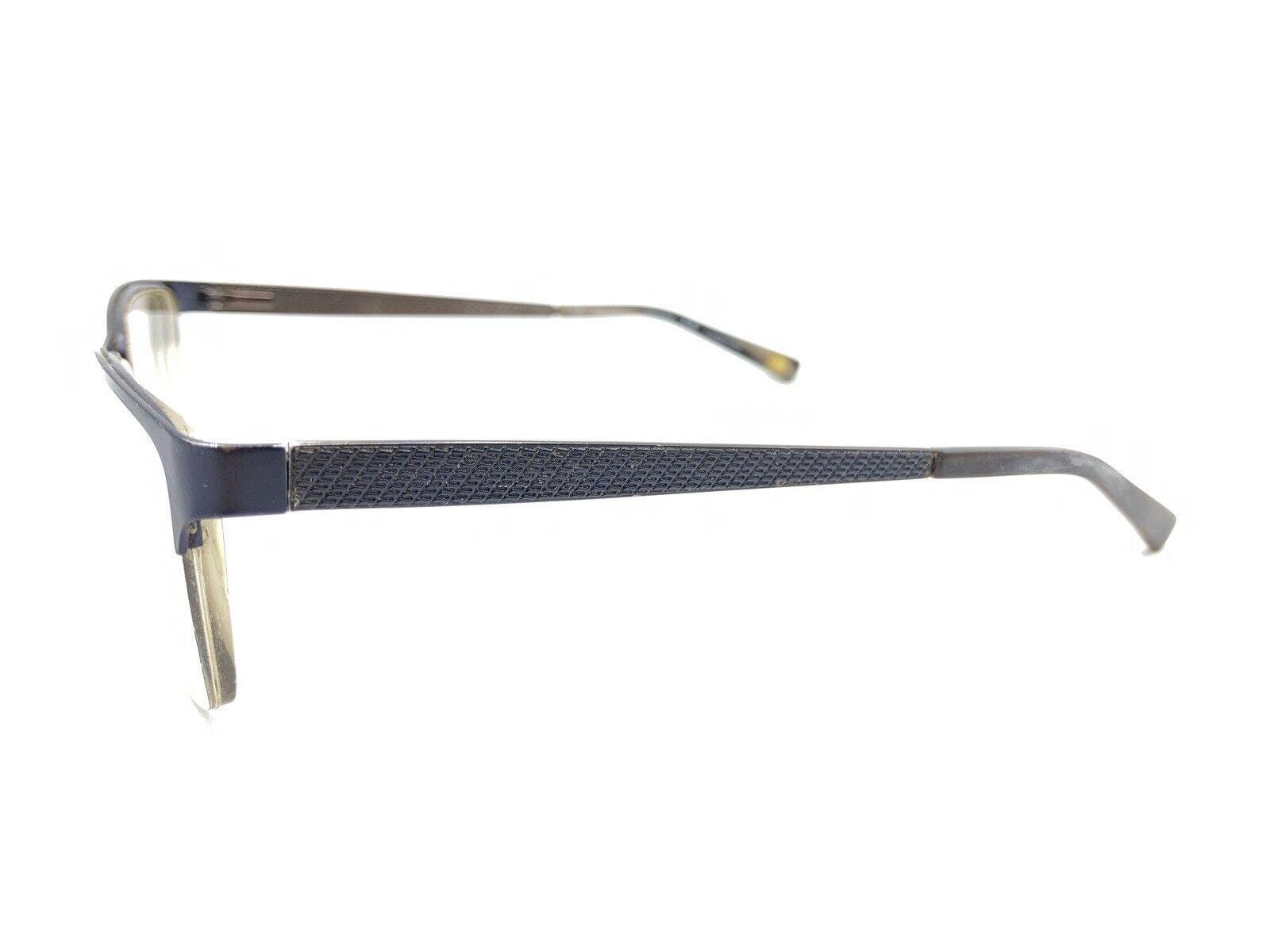 Marchon Nyc Cedar Street 412 Satin Blue Authentic Eyeglasses 53-17-140 Marchon NYC Uptown Berkeley 412 Dark Blue Half Rim  main image 2