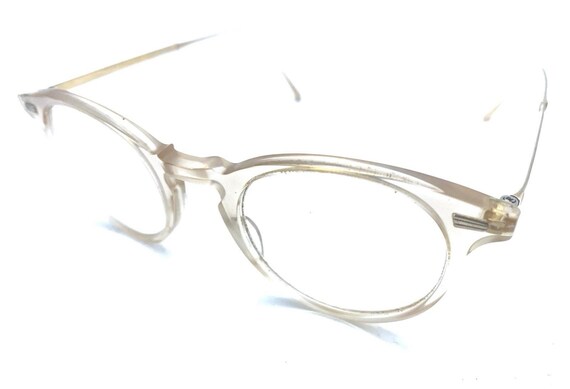 Matsuda Clear Translucent Gold Round Eyeglasses F… - image 8