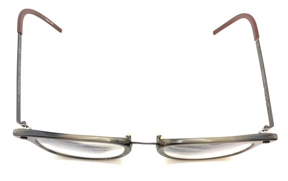 Flexon B2021 021 Gray Maroon Rectangle Eyeglasses… - image 4