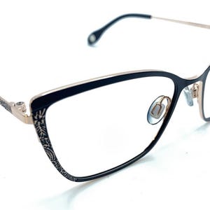 Fysh 3693 M200 Black Bronze Cat Eye Eyeglasses Frames 53-17 140 Designer Women