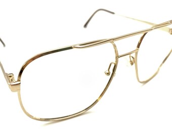 Zorba Collection 014 098 Aviator Gold Metal Sunglasses Frames 54-18 Italy Women