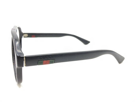 Gucci Matte Black Oversize Aviator Sunglasses Fra… - image 7