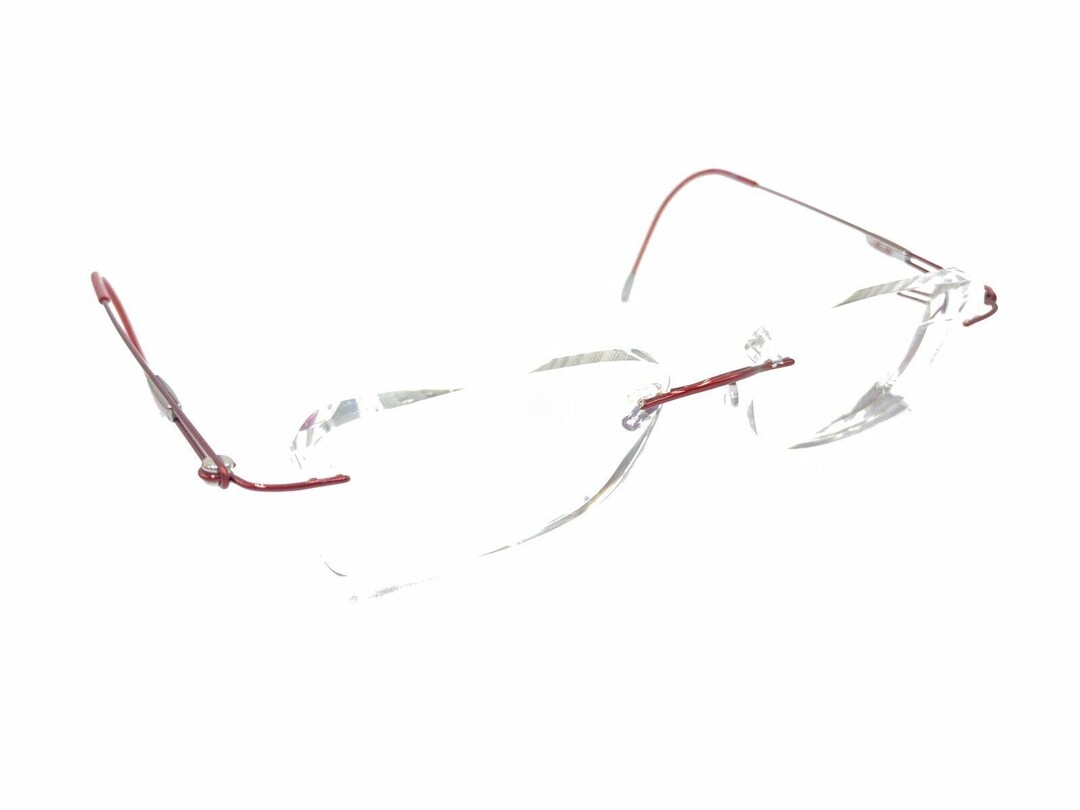 Silhouette 7534 40 6079 Titanium Red Rimless Eyeglasses Frames 17 135 Austria Silhouette 7534 40 6079 Titanium Red Rimless Eyeglasses  main image 2