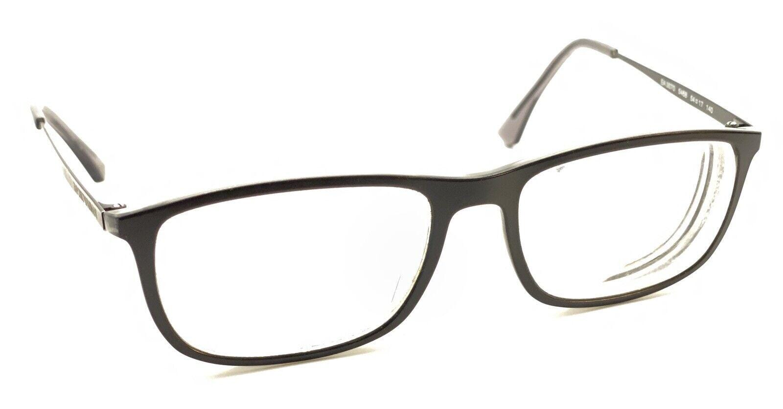 Emporio Armani EA 3070 5468 Black Rectangle Eyeglasses Frames 54-17 140 Designer