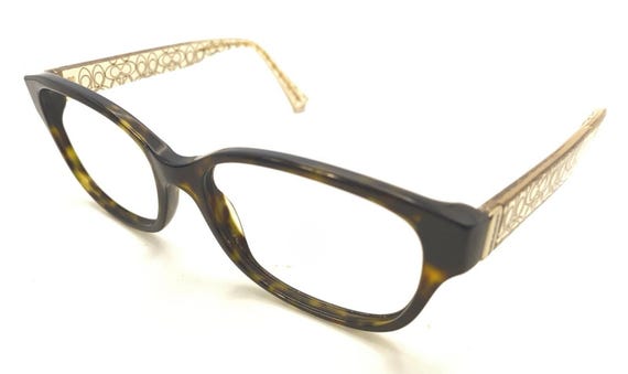 Coach Tan Brown Rectangular Eyeglasses Frames Des… - image 8