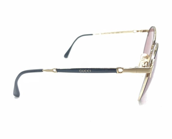 Gucci GG 2280 DQ7 Black Gold Aviator Sunglasses F… - image 4