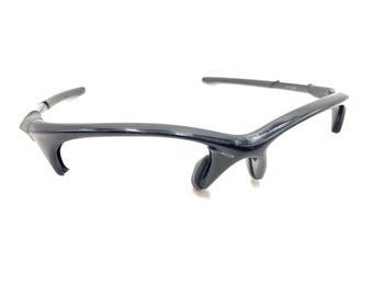 Oakley 12-839 zwarte halfronde zonnebril montuur 60-20 135 Designer Sports