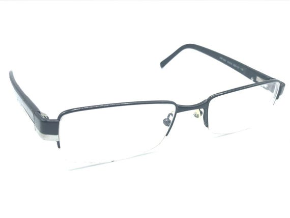 Prada VPR 64H 1BO-1O1 Black Silver Half Rim Eyeglasses Frames 51